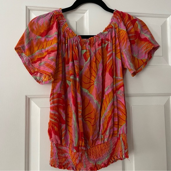 Cynthia Rowley Tropical Summer Crop Top Small - Picture 3 of 3